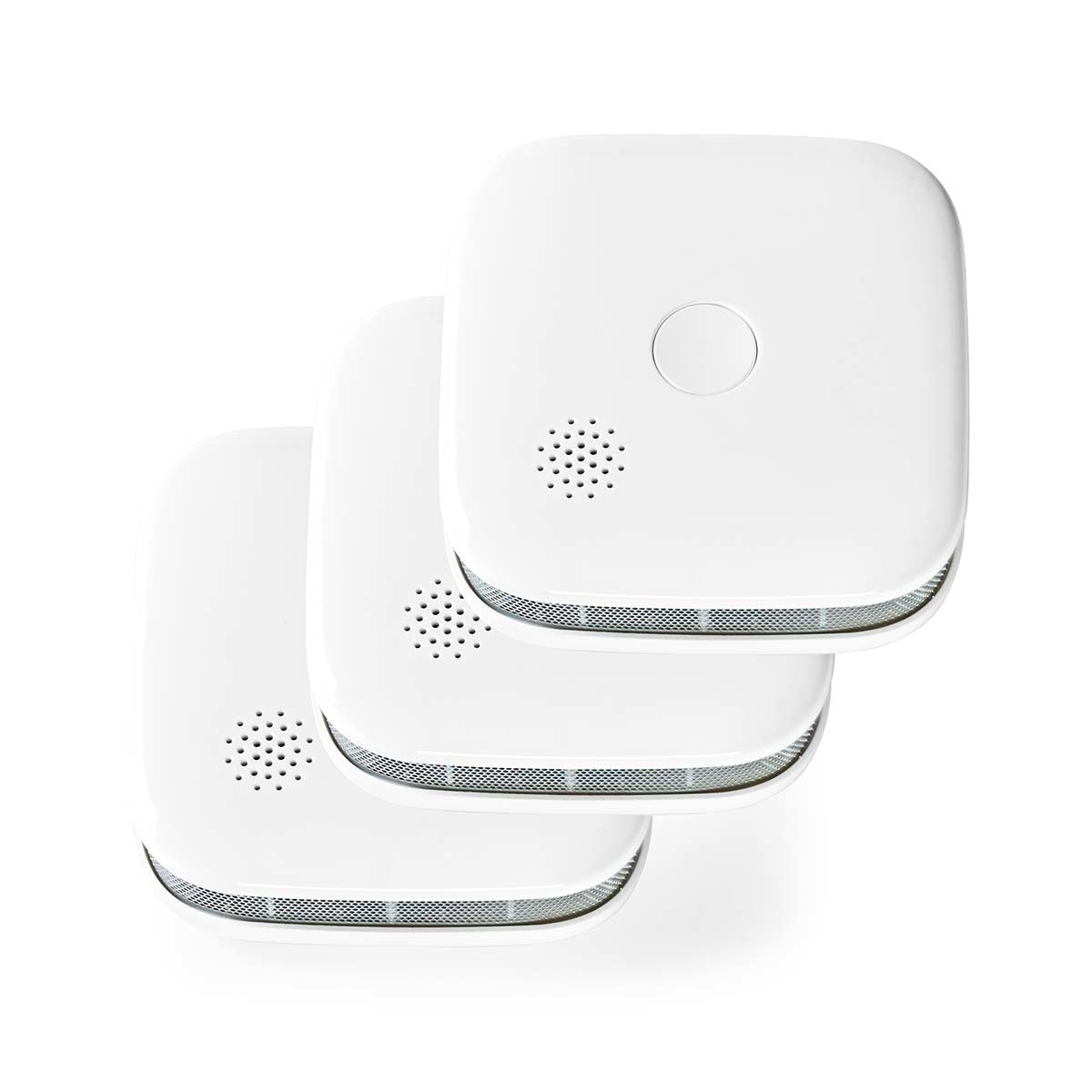 SmartLife 3-Pack Smoke Detector with Replaceable Batteries - Wireless Interconnect, 10-Year Battery Life for Home & Office Safety