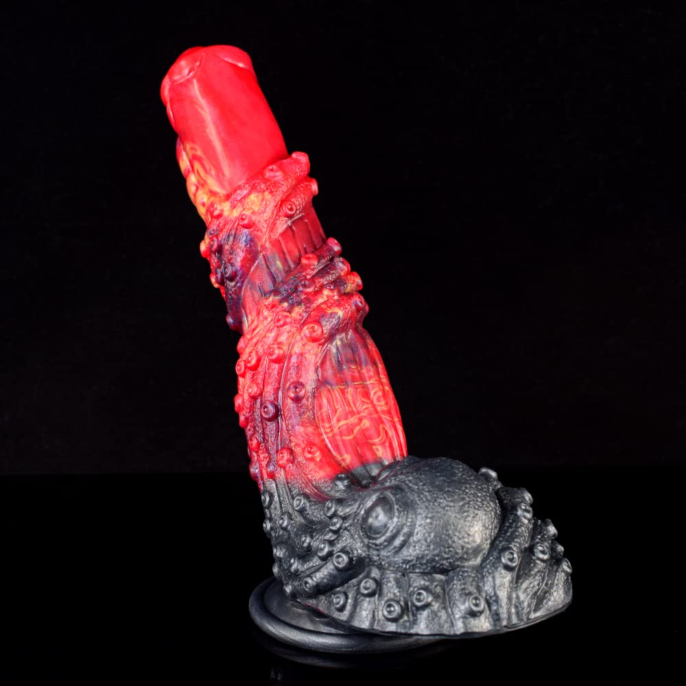 BeHorny Liquid Silicone Alien/Fido Dildo with Suction Cup - Premium Sex Toy for Adults | Perfect for Solo Play, Couples & BDSM Scenes
