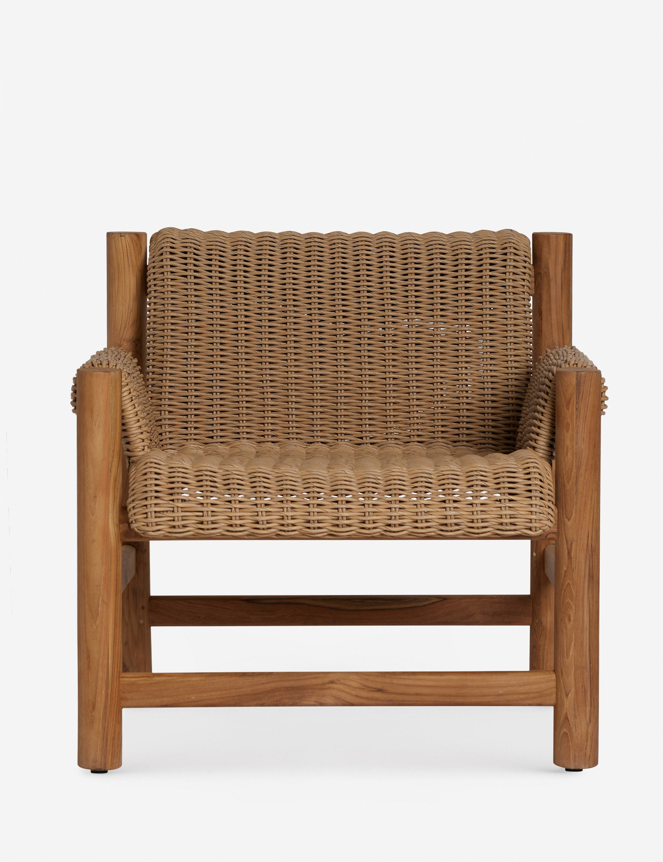 Gally Collection All-Weather Wicker & Teak Swatch - Perfect for Patio, Garden, and Outdoor Furniture Decor