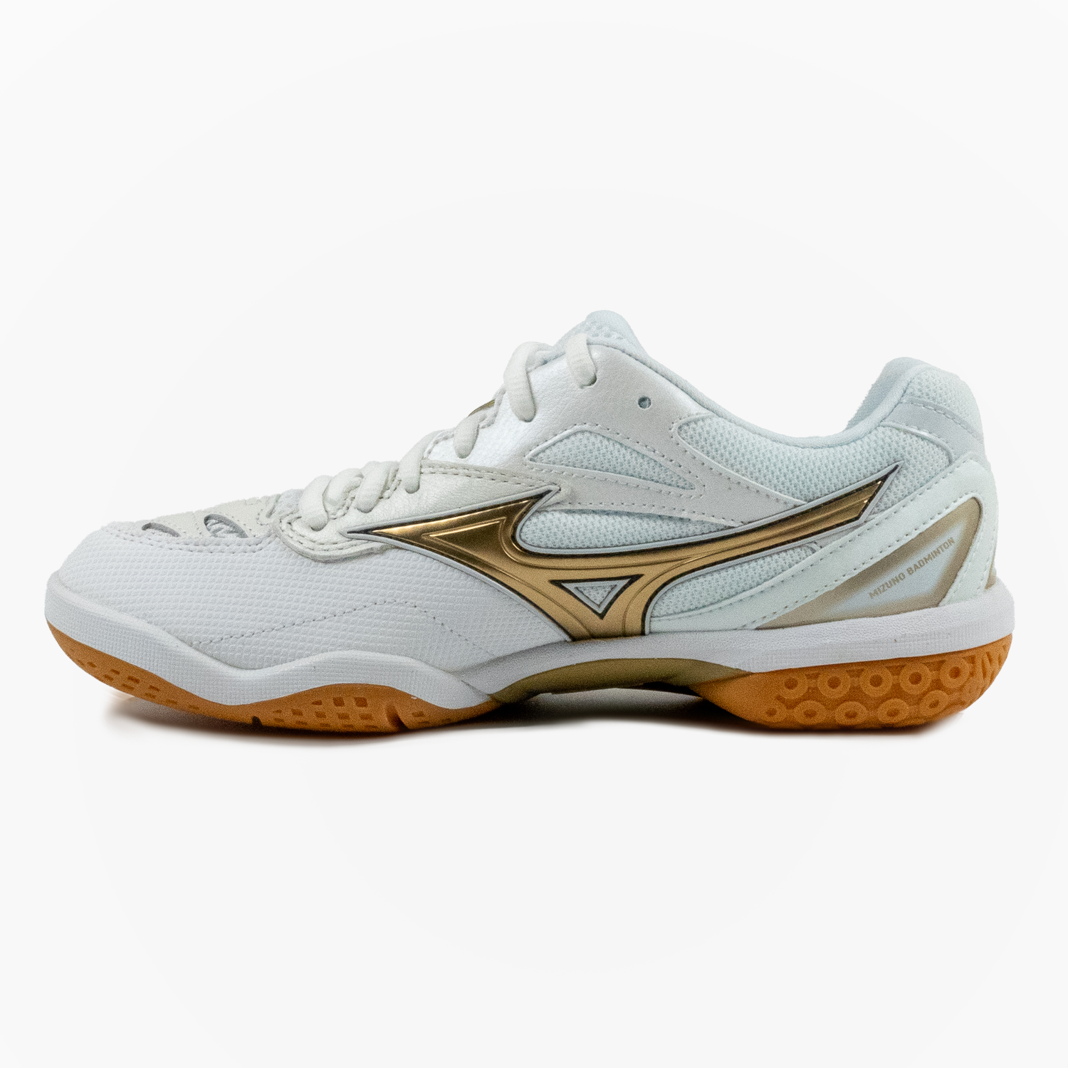Mizuno Wave Fang Pro Volleyball Shoes - White/Gold - High Performance Indoor Court Shoes for Men & Women - Perfect for Competitive Matches & Training