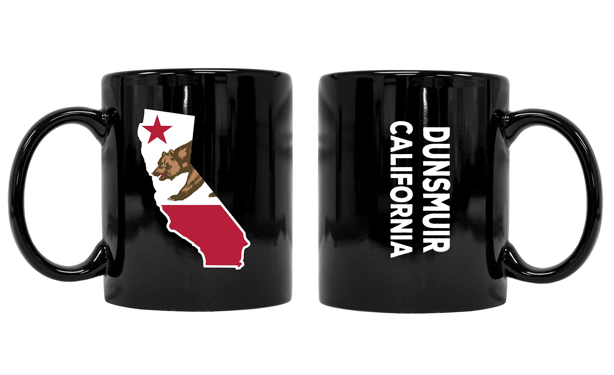 R and R Imports Dunsmuir California Souvenir - Premium Black Ceramic Coffee Mug for Home, Office & Travel - 15oz Gift for Coffee & Tea Lovers