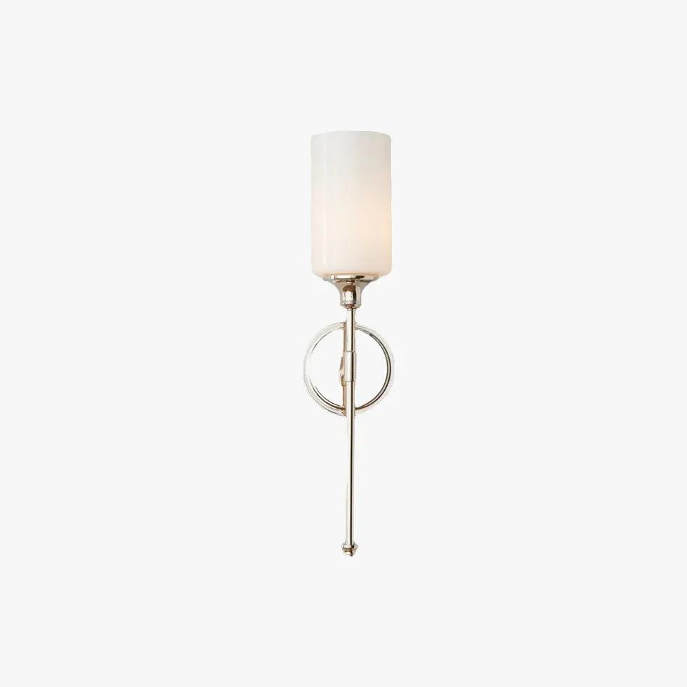 Frosted Glass Bathroom Wall Sconce Plug-in Light Fixture - Elegant Vanity Lighting for Powder Room, Spa & Bedroom Decor