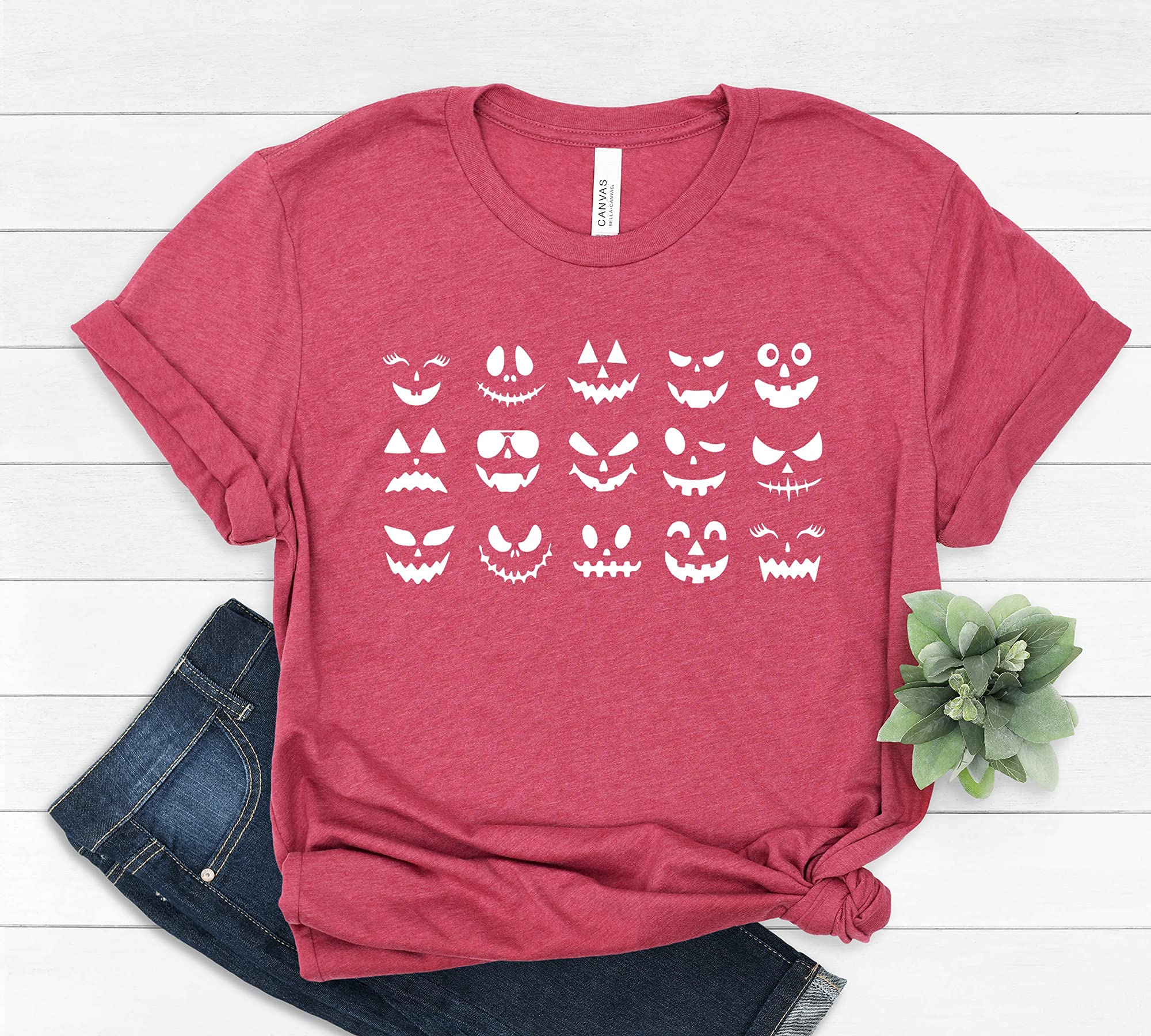 Halloween T-Shirt for Family - Spooky Pumpkin Face Design for Halloween Parties & Costume Events | Fun Matching Outfits for Trick or Treating