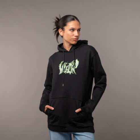 Unisex Vulk Kangaroo Hoodie - Black | Soft & Comfortable Fleece Pullover for Men & Women | Perfect for Casual Wear, Gym & Outdoor Activities