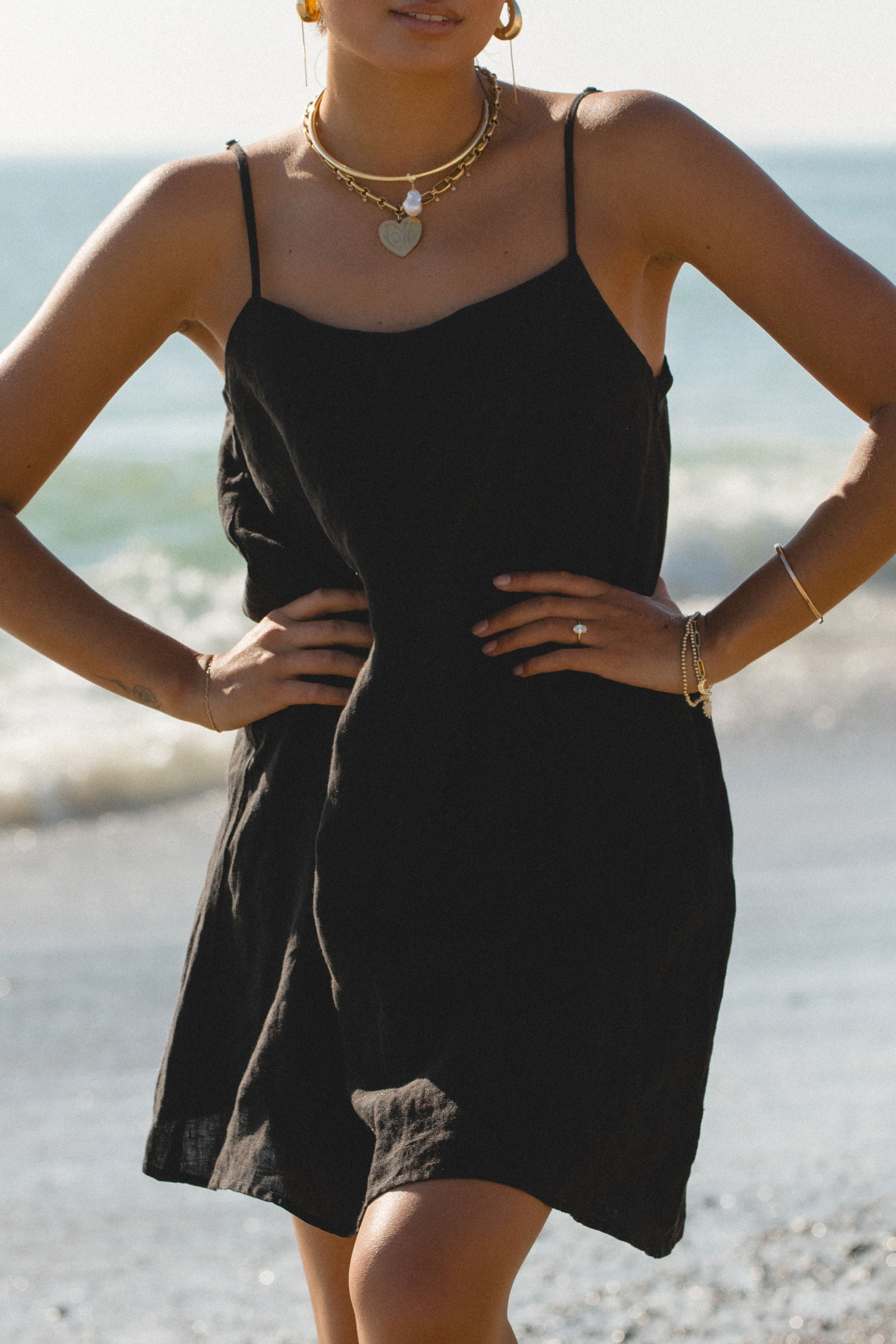 Sicily Linen Mini Dress for Women - Breathable Summer Sundress with Pockets | Perfect for Beach Vacation, Date Night & Casual Outings