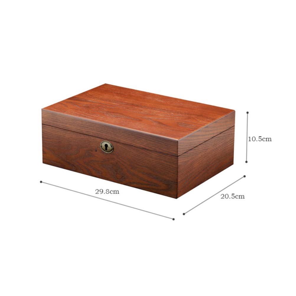 Hemobllo 1pc Premium Wooden Watch Box - Luxury Watch Storage Case & Organizer with Glass Top for Men and Women - Perfect for Watch Collection Display, Travel, and Gift Giving