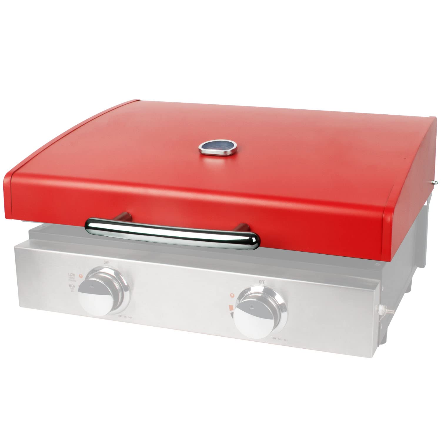 Blackstone 22 Inch Table Top Griddle Hard Cover Hood with Temperature Gauge - Red 5011 Griddle Hood for Blackstone 22