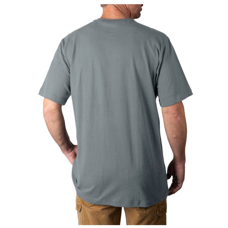 Walls Men's Grit Heavyweight Short Sleeve Work Shirt - Durable Cotton Workwear for Construction & Outdoor Jobs (Heather Grey) - Perfect for Job Sites, Landscaping & Tough Work Environments