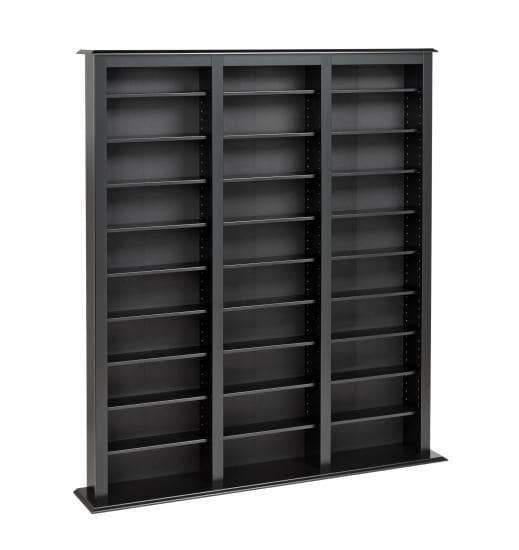 Triple Width Barrister Bookcase Tower - Customizable Storage for Home & Office - Perfect for Books, Collectibles & Display