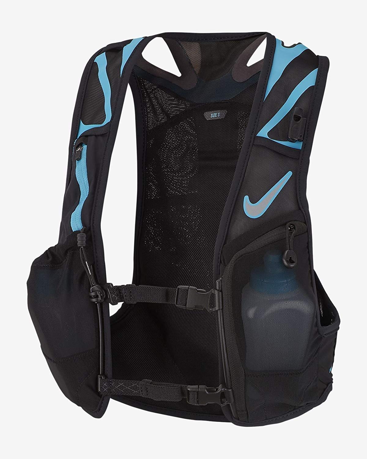 Nike Trail Kiger Vest 3.0 - Lightweight Running & Hiking Vest for Men & Women - Breathable Moisture-Wicking Design - Black/Blue Color - Perfect for Trail Running, Outdoor Adventures & Fitness Training