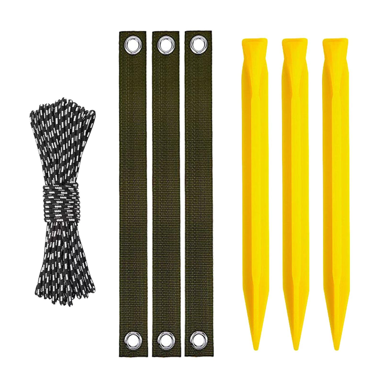 Premium MagiDeal Tree Stake Kit - Heavy Duty Plant Support Sticks & Anchors for Outdoor Gardening, Backyard Trees, and Young Plants (Yellow) | Ideal for Stabilizing Saplings, Shrubs, and Garden Plants
