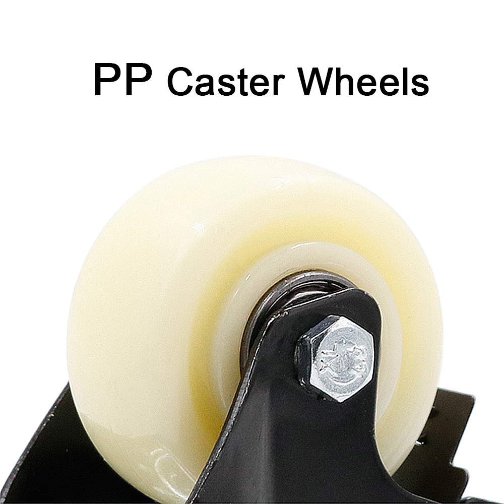 Heavy Duty Swivel Caster Wheels with Brake - 4pcs 100kg Capacity for Office Chairs & Furniture