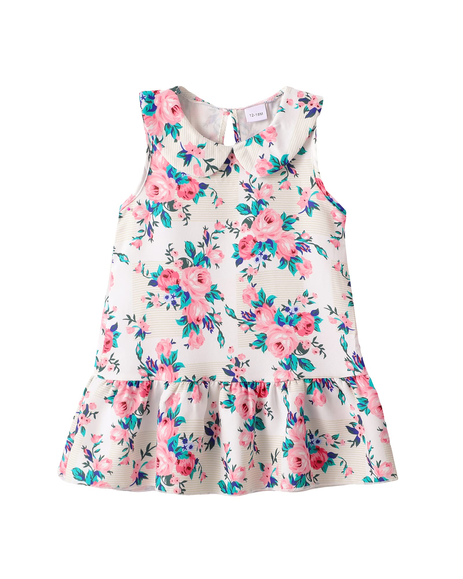 Toddler Girl Summer Dresses - Floral Sleeveless Casual Tank Play Dress & Romper Outfits for Baby Girls | Perfect for Playdates, Beach Trips & Outdoor Adventures
