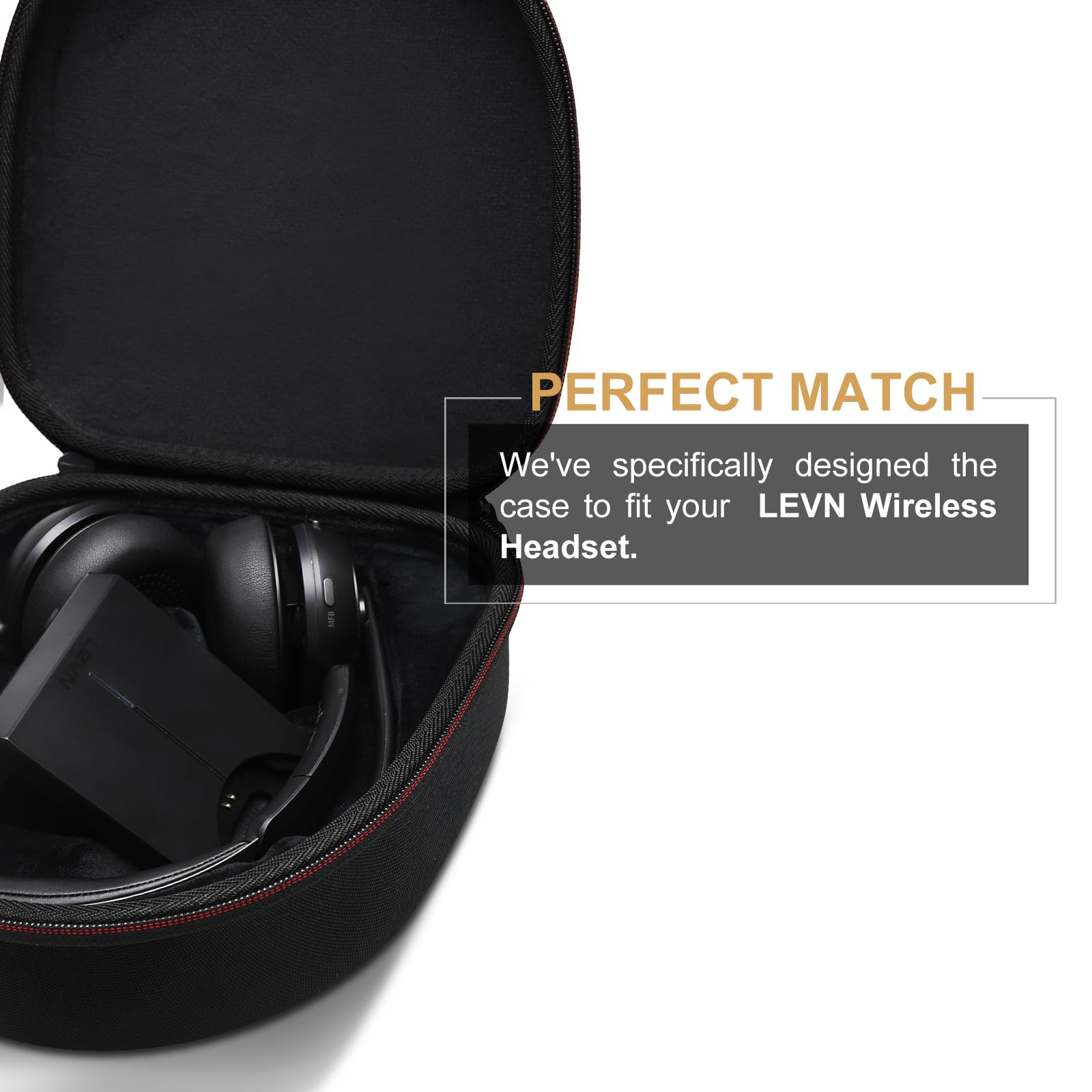 LTGEM Protective Case for LEVN LE-HS013 / LE-HS016 V3 / LE-HS010 / LE-HS016 / CT001 Headset & Charging Dock - Durable Cover for Gaming, Work Calls & Travel Accessories