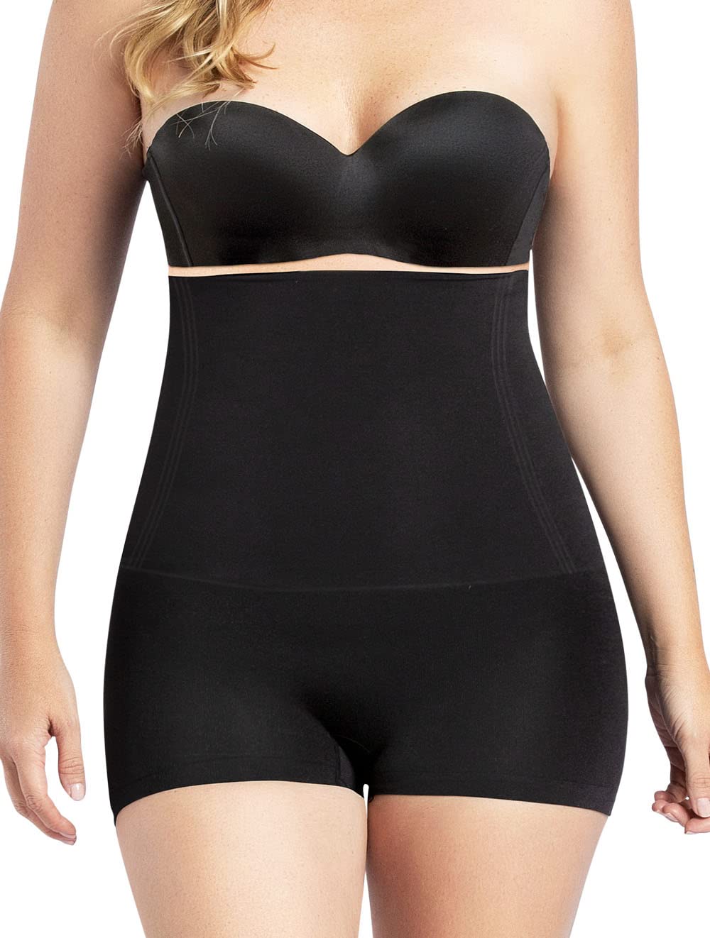 Curveez Signature Control High Waisted Body Shaper Shorts for Women - Tummy Control Shapewear, Slimming Underwear for Workout, Postpartum & Everyday Wear