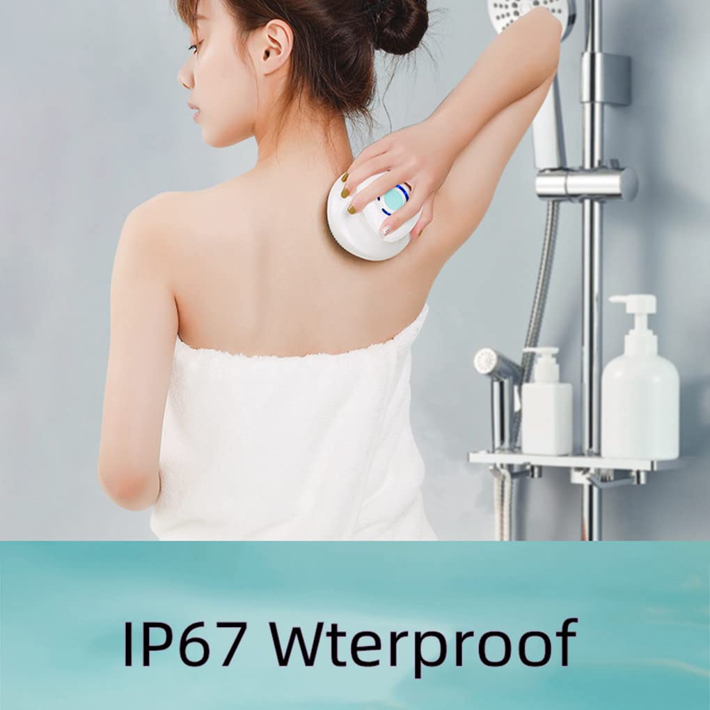 Electric Shower Brush Set - 5 Soft Heads for Face, Body & Feet - Deep Clean & Waterproof - Great for Bath & Spa