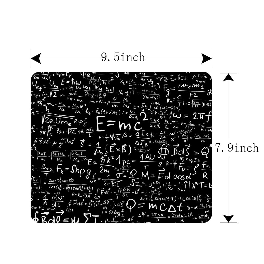 Physics Formulas Gaming Mouse Pad - Non-Slip Rubber Desk Mat with Blackboard Equations for PC, Laptop & Office (9.5x7.9 Inch) | Perfect for STEM Students, Engineers & Science Enthusiasts