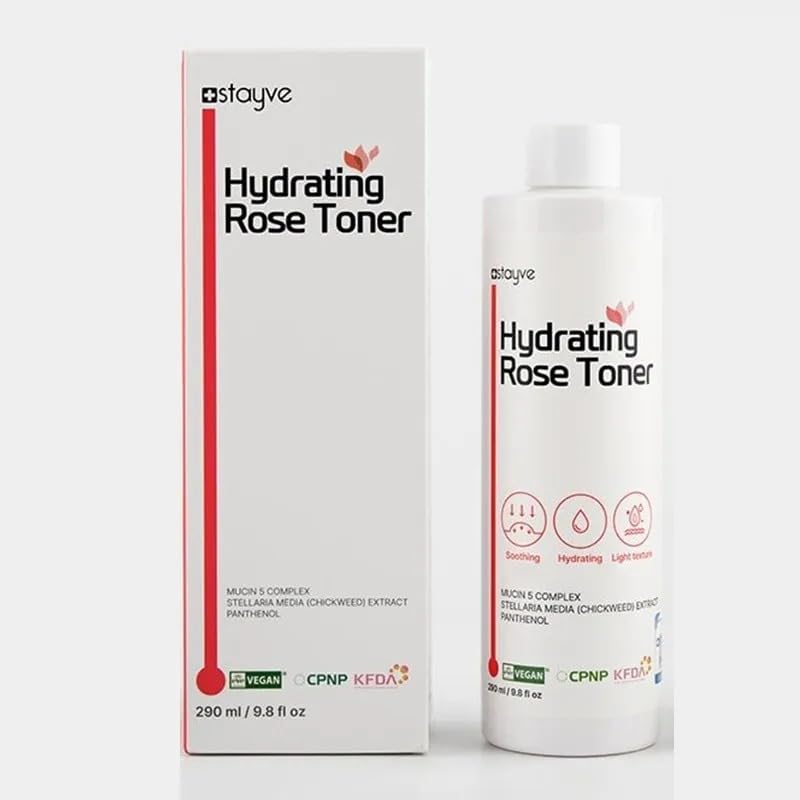 FYM Korean Original Hydrating Rose Toner - Soothing Facial Toner for Dry & Sensitive Skin | Daily Skincare Routine, Morning & Night Hydration