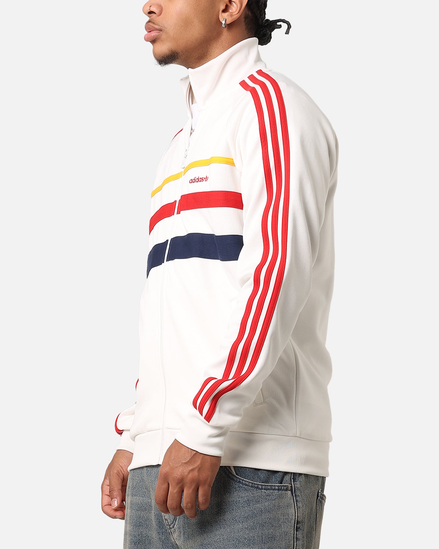 Adidas First Track Jacket for Men & Women - Lightweight Running Jacket with Hood, Cloud White - Perfect for Jogging, Gym & Outdoor Activities