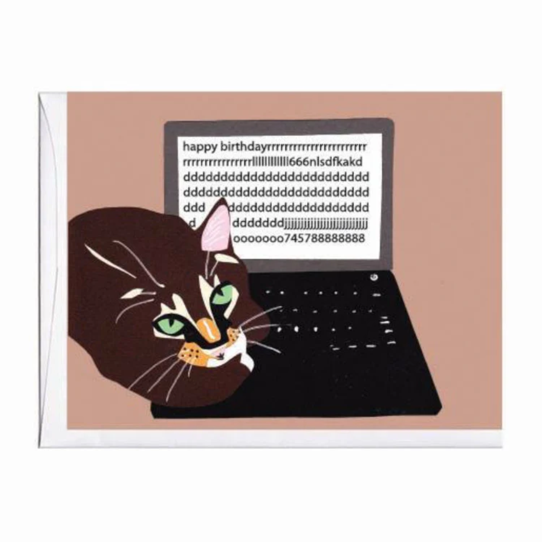 Funny Keyboard Cat Birthday Card - Hilarious Musical Cat Greeting Card for Cat Lovers - Perfect for Birthdays, Parties & Special Occasions