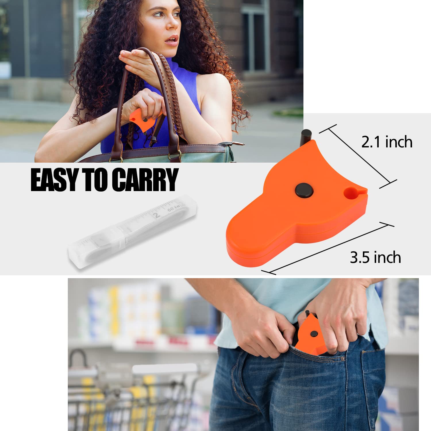 4 Pack 60 Inch (150cm) Retractable Body Measuring Tape - Accurate Weight Loss & Muscle Gain Tracking Tool, One-Hand Operation | Perfect for Fitness Enthusiasts, Tailors & Home Measurements
