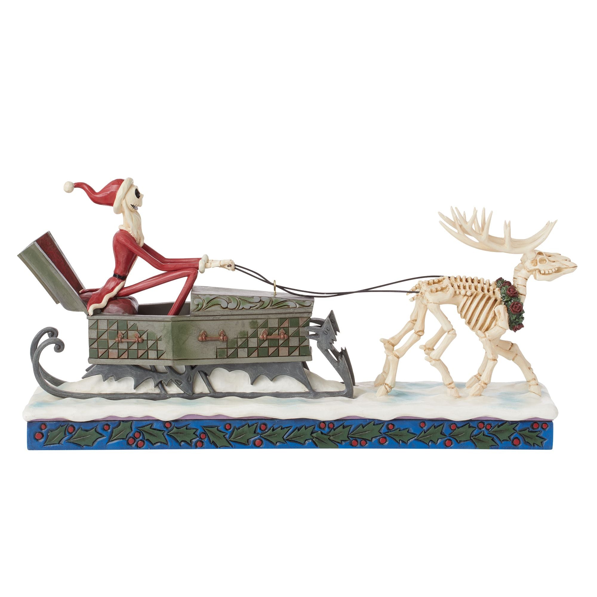 Jack Skellington Sleigh - Nightmare Before Christmas Themed Holiday Decor for Christmas Tree, Home, and Party Decorations | Perfect for Halloween and Christmas Festivities