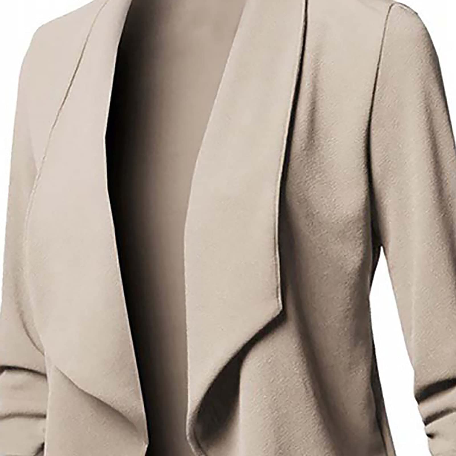 Women's Casual Blazer Jacket - Open Front Long Sleeve Cardigan for Business & Work | Lightweight Solid Color Loose Fit White Blazer | Perfect for Office Wear, Business Meetings & Smart Casual Outfits