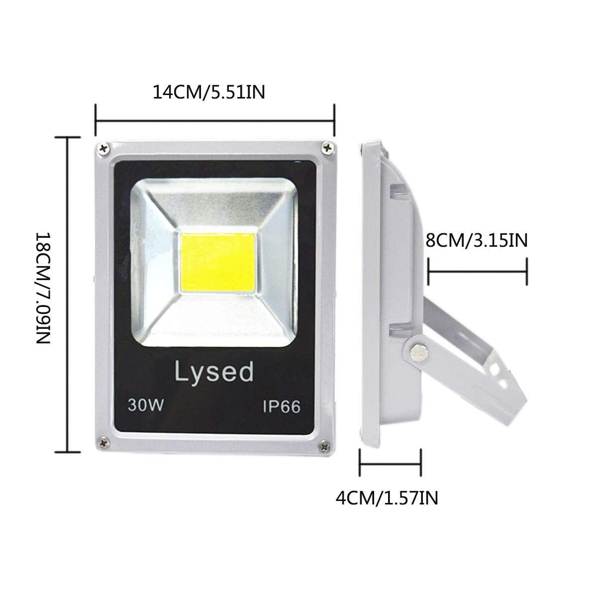 12V 30W LED Bowfishing Flood Lights - IP66 Waterproof Outdoor Lighting for Boats, Docks & Hunting (2-Pack White Light) - Perfect for Night Fishing, Marine Use & Outdoor Adventures