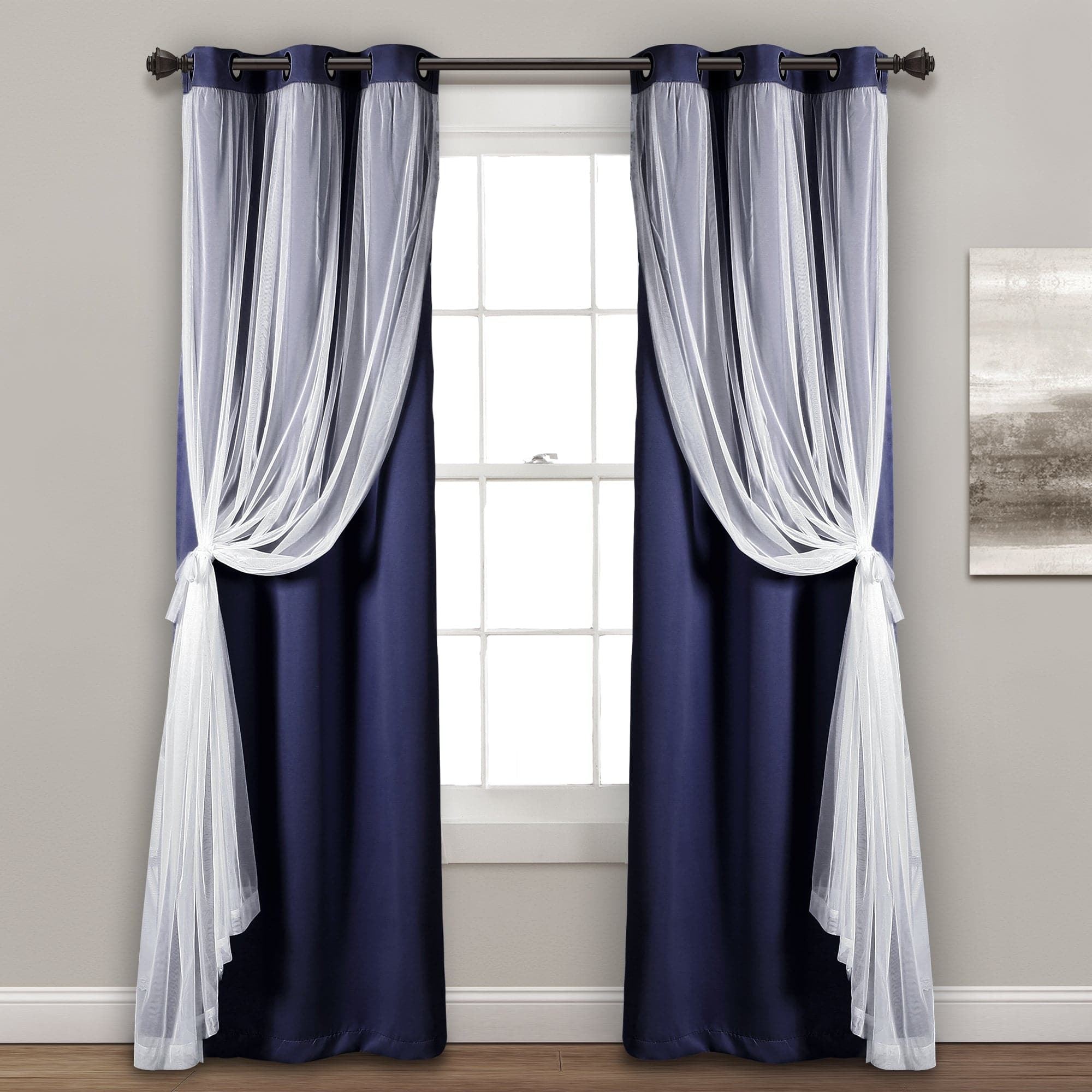 Blackout Curtains with Grommet Top & Insulated Lining - Thermal Sheer Window Panels for Bedroom, Living Room & Home Office - Energy Efficient & Noise Reducing