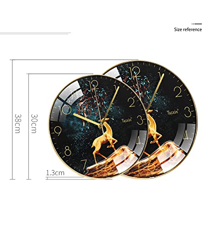 12 Inch Silent Non-Ticking Round Wall Clock - Battery Operated Analog Clock for Bedroom, Bathroom, Kitchen & Office Decor | Perfect for Home, Office and Gift Giving