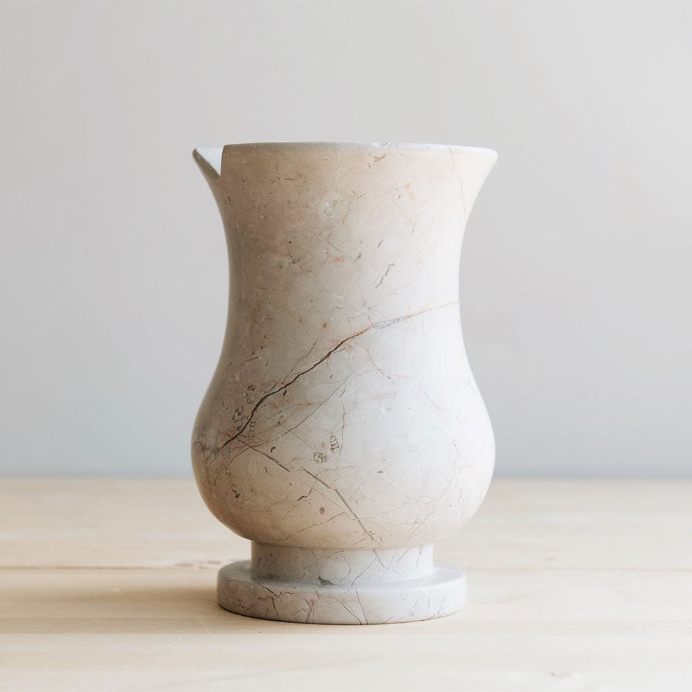 Elegant Marble Tulip Vase - Handcrafted Home Decor for Flowers & Centerpieces - Perfect for Weddings, Dining Tables & Living Room Decor