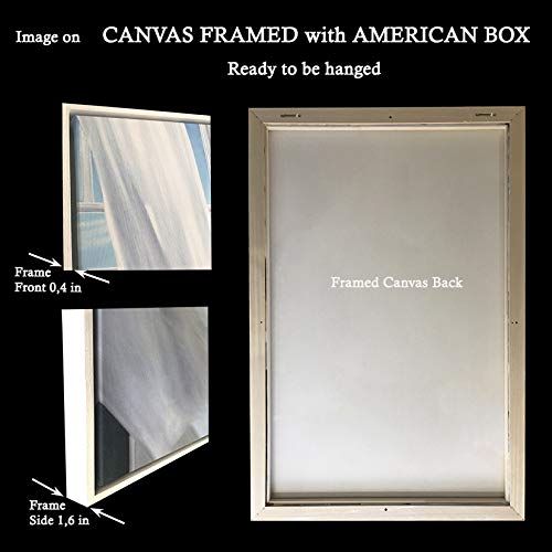 American Box Framed Canvas Wall Art - Motivational Rock Climbing & Sports Decor for Home & Office - 35x44 Inch Horizontal Wood Frame - Perfect for Gym, Adventure Room & Outdoor Enthusiast Spaces