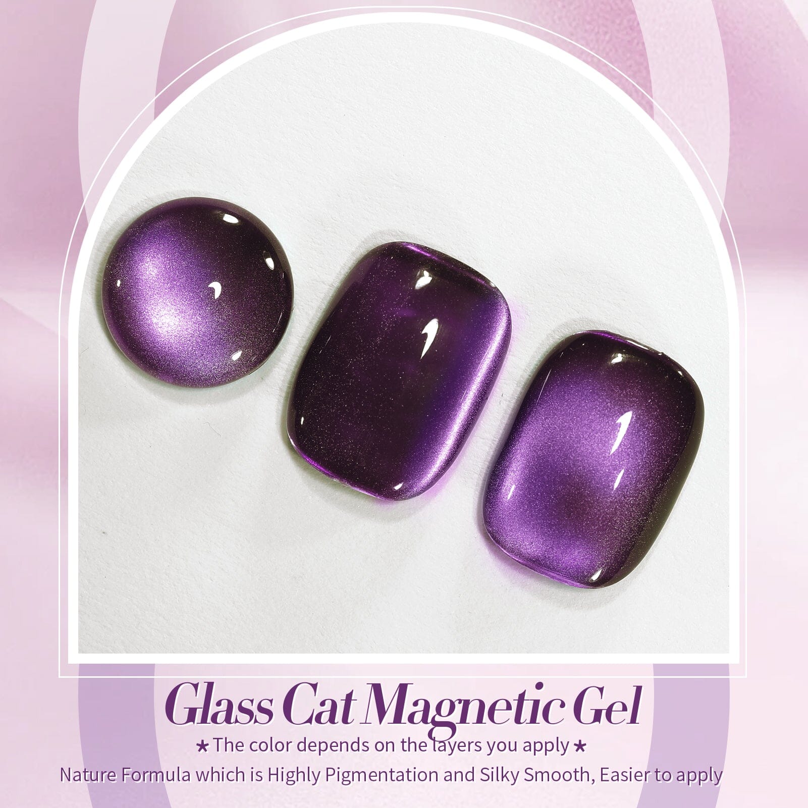 Purple Water Light Cat Magnetic Gel Nail Polish - 15ml AW04 - Long Lasting UV LED Soak Off Nail Art for Home & Salon Manicure