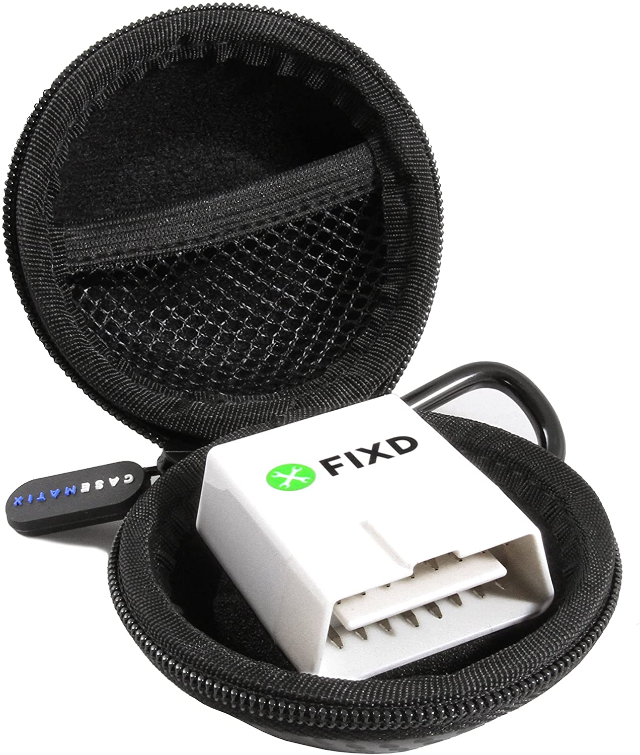 CASEMATIX OBD Carry Case for FIXD OBD2 Bluetooth Car Diagnostic Tool - Protective Storage Case for Auto Health Monitor Device (Case Only) - Perfect for Mechanics & DIY Car Maintenance