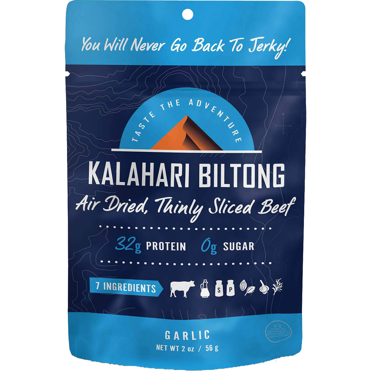 Premium 2Oz Kalahari Biltong - Authentic South African Beef Jerky | High-Protein Snack for Hiking, Camping & Road Trips