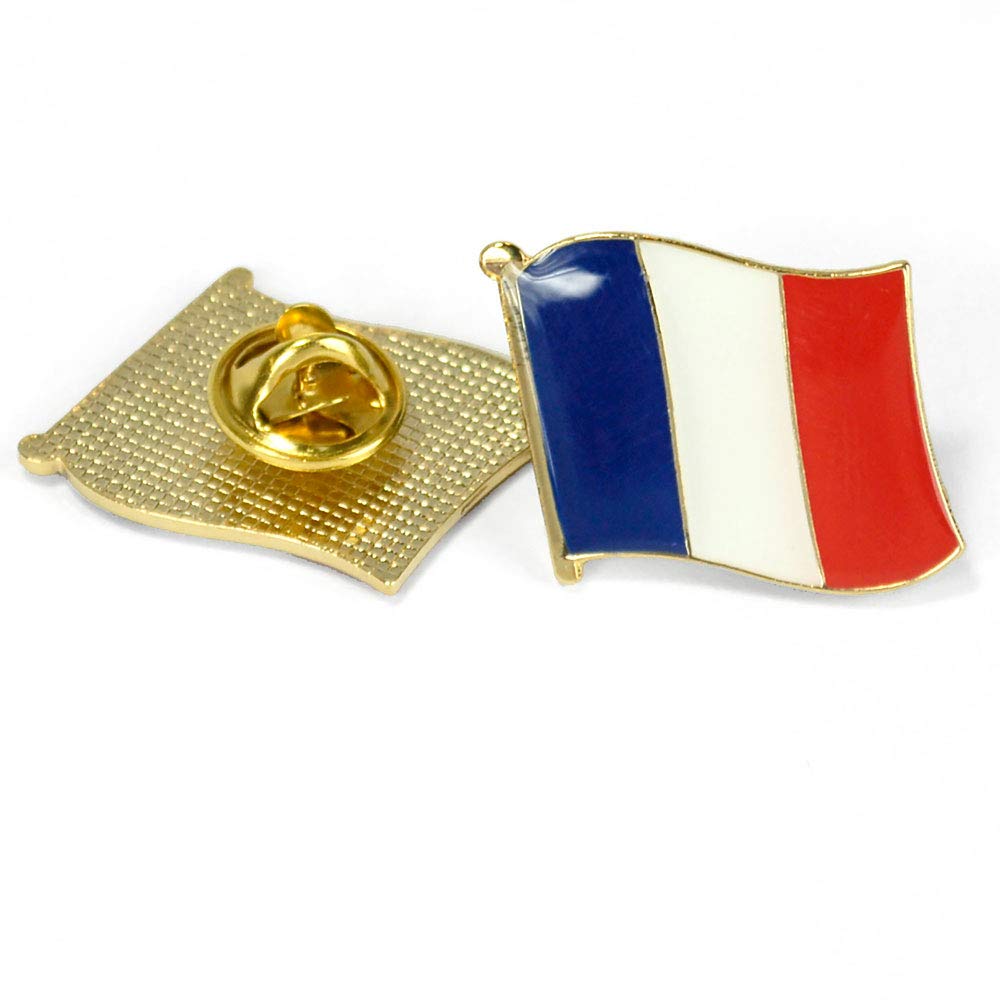 France Flag Lapel Pins - Set of 10 for Teachers, Students & Patriotic Events - Perfect for Classroom Decor, French Culture Lessons & National Pride Celebrations