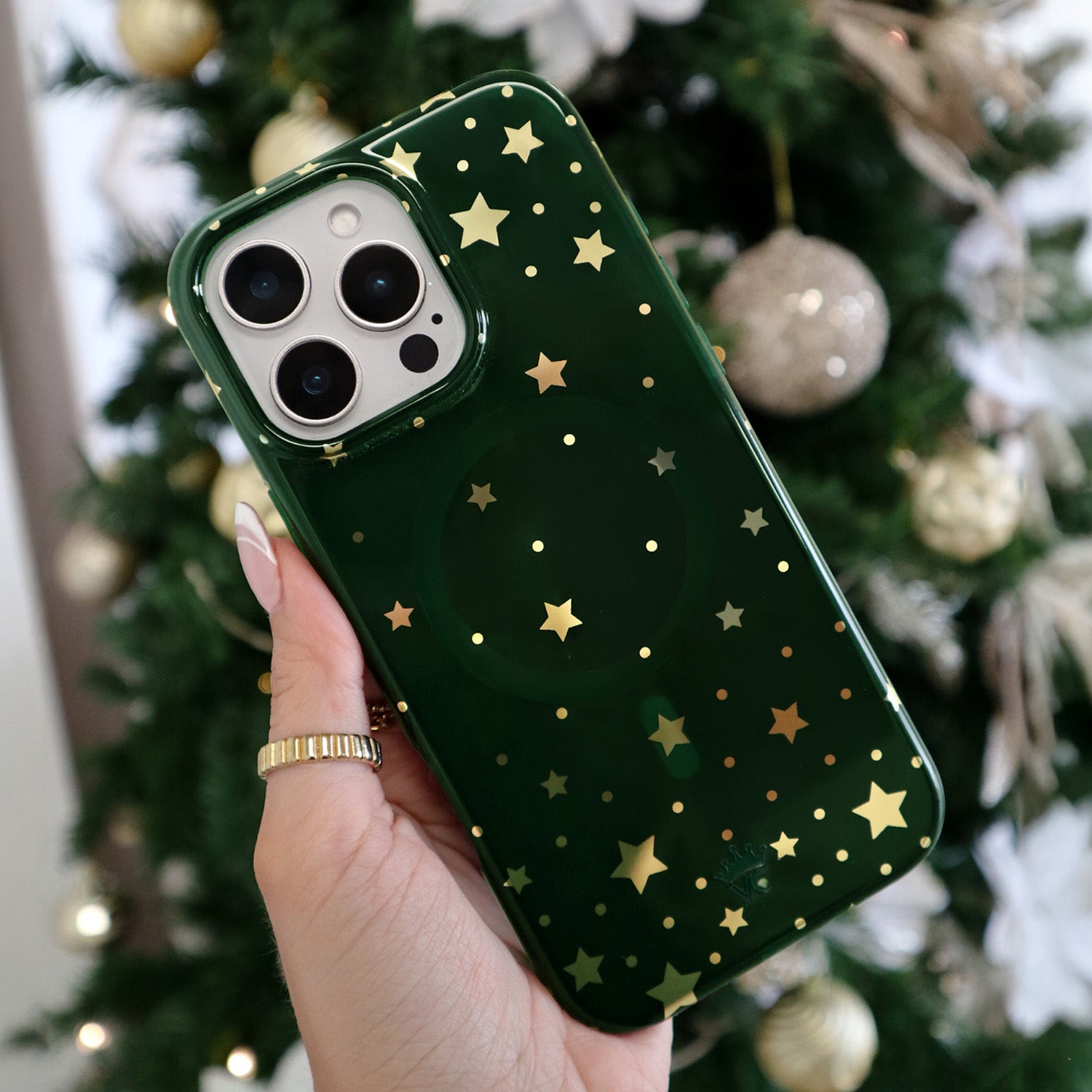Evergreen Stars iPhone Case - Durable Protective Cover for iPhone 13/14/15 Pro Max - Slim Shockproof Design - Perfect for Outdoor Activities, Travel & Daily Use