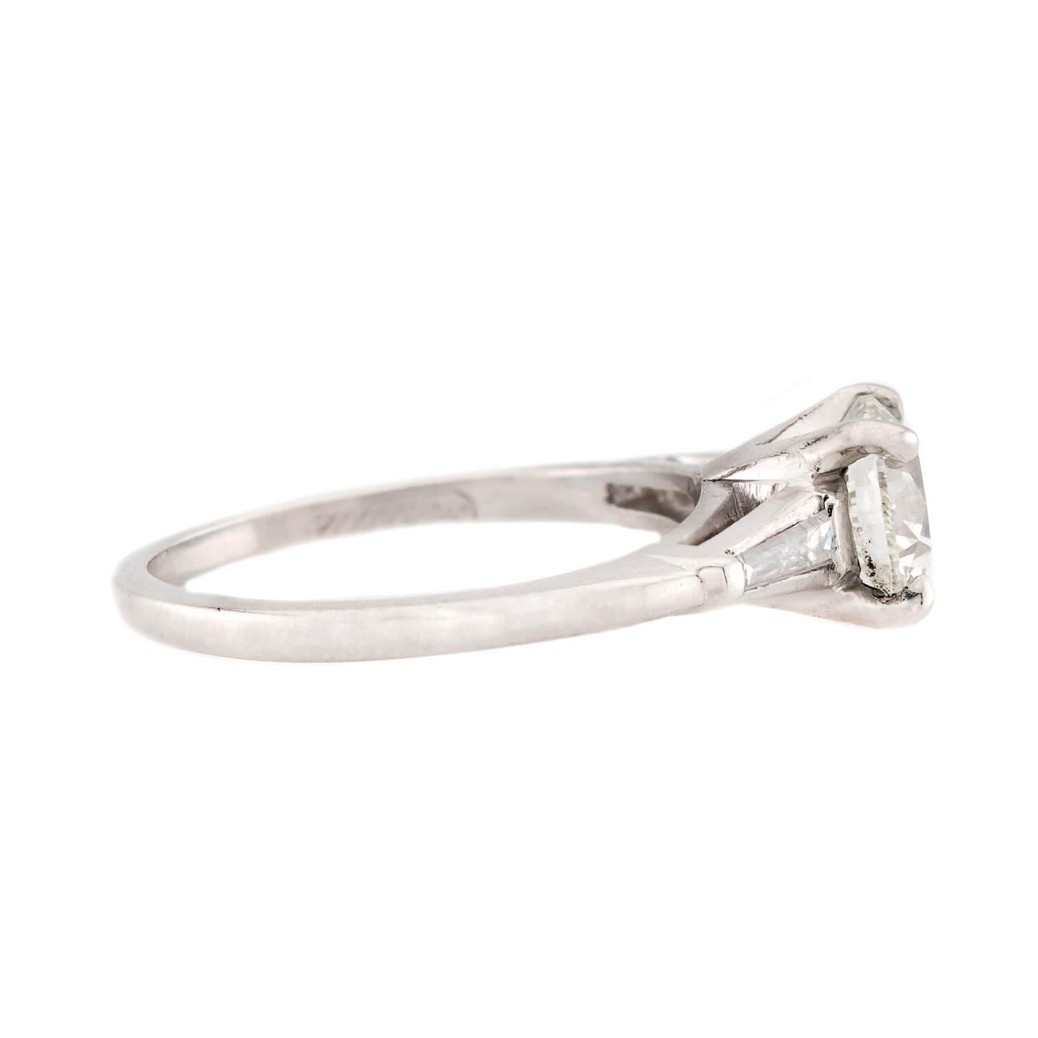 Vintage Platinum Diamond Engagement Ring 1.01ct by MARCUS & CO. - Perfect for Proposals, Anniversaries & Bridal Jewelry