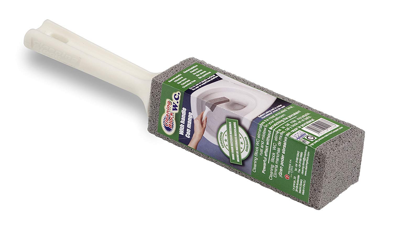 Toilet Cleaning Block with Handle - Grey for Bathroom Hygiene