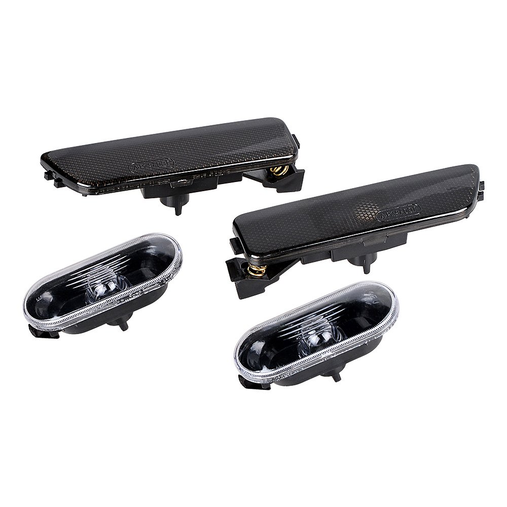 Smoked Lens Front Fender Lamps & Rear Bumper Side Marker Lights for Volkswagen VW Jetta MK4 Golf 1999-2003 - Upgrade Your Car's Style & Visibility for Night Driving