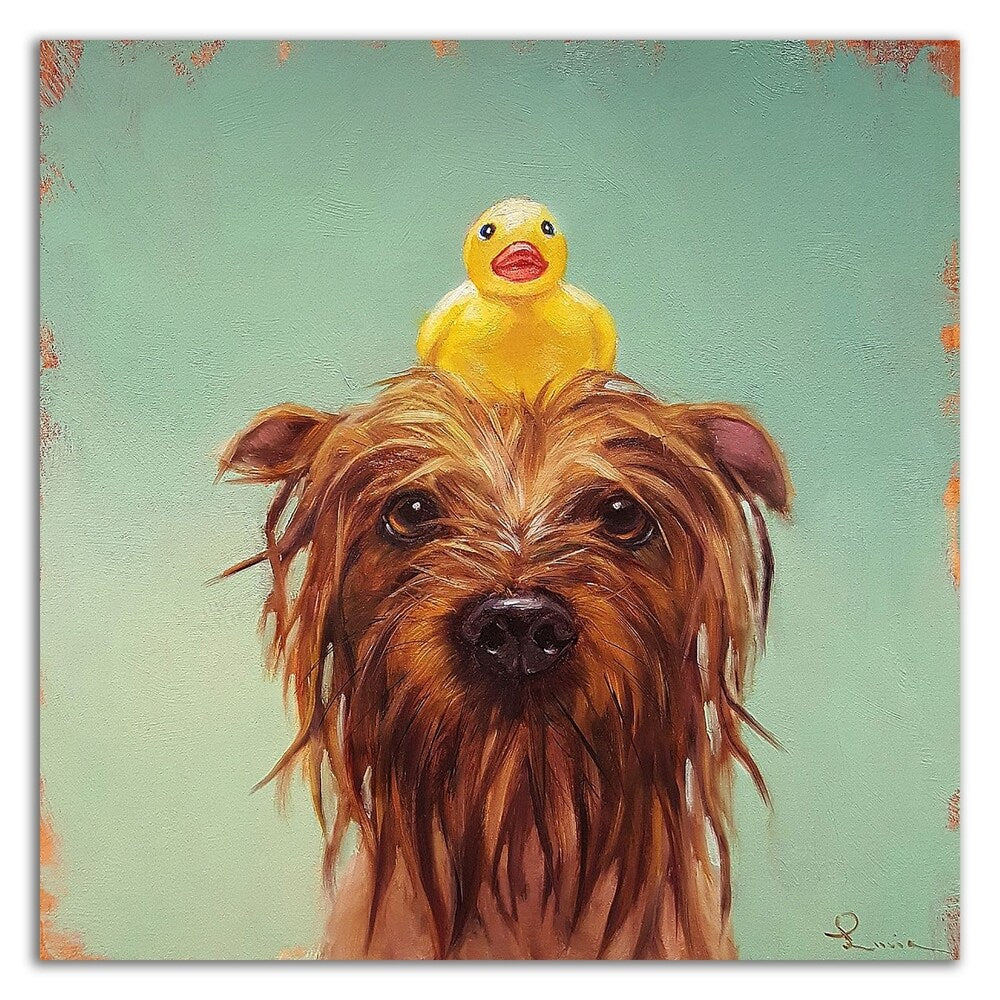 Bath Time by Lucia Heffernan - Canvas Wall Art Print - Ready to Hang - Perfect for Bathroom Decor, Living Room & Bedroom Wall Art