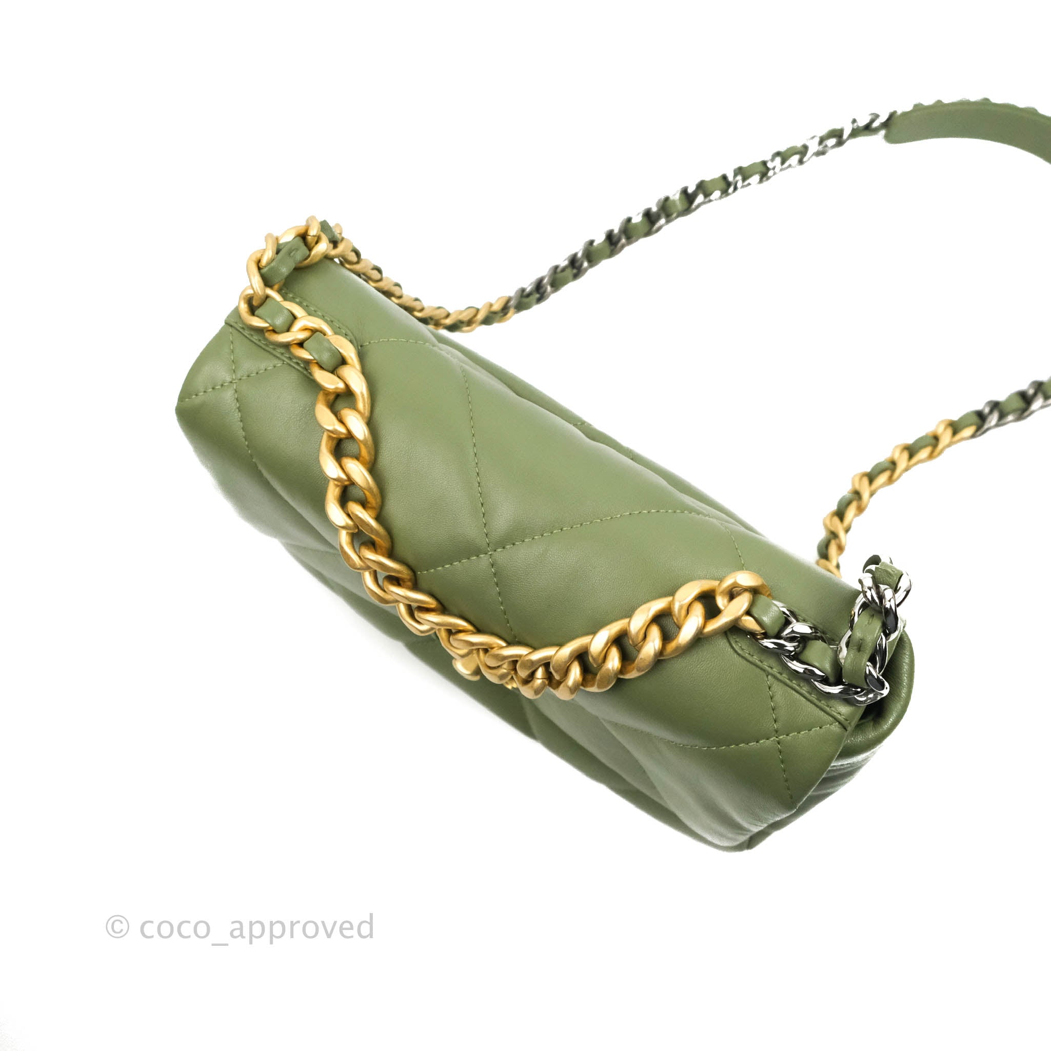 Chanel 19 Small Handbag in Olive Green with Mixed Hardware - Luxury Crossbody Bag for Women, Perfect for Everyday Use & Special Occasions
