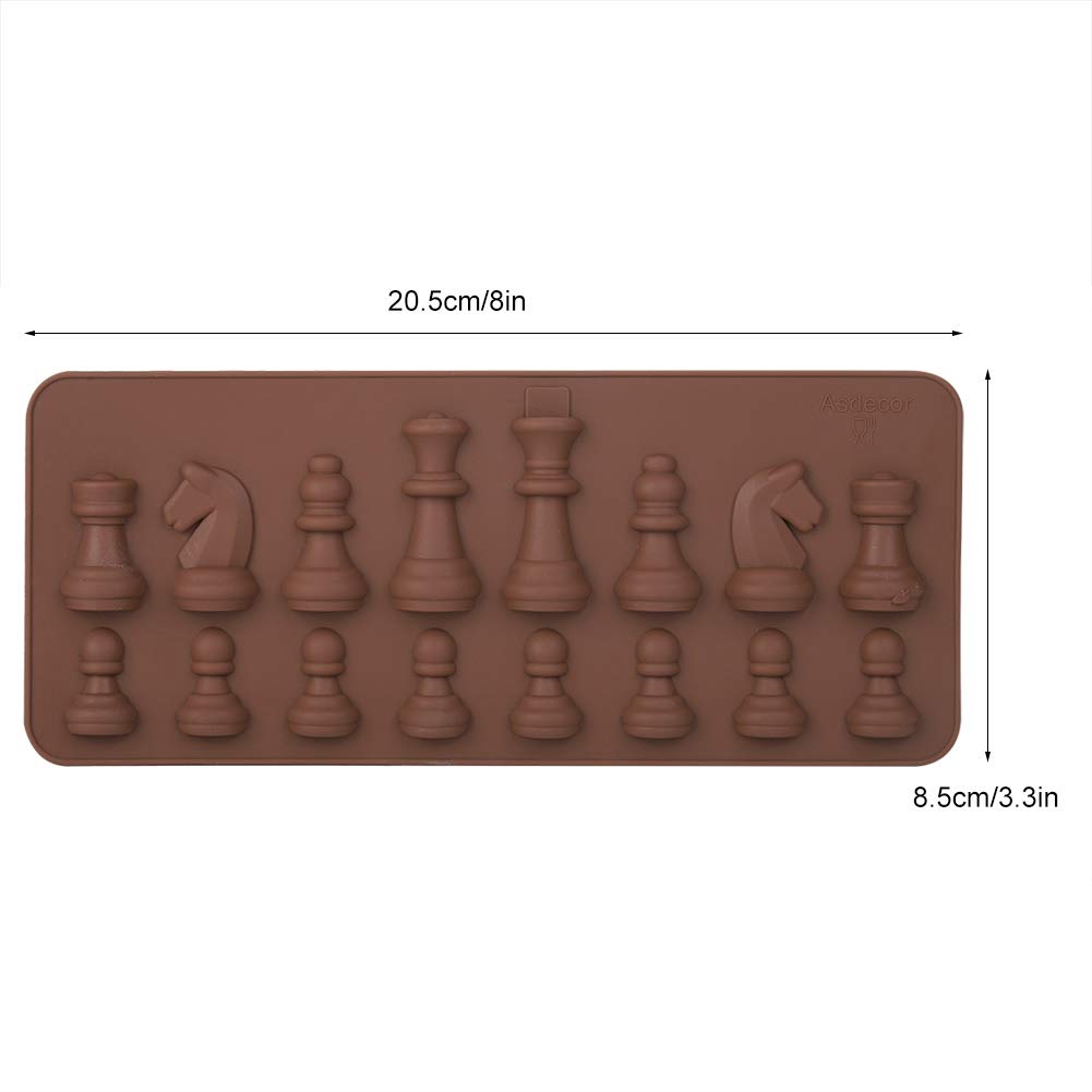 Premium Silicone Chess Piece Chocolate Candy Mold - DIY Fondant Cake Topper for International Chess Themed Desserts | Perfect for Birthday Parties, Game Nights & Baking Decorations