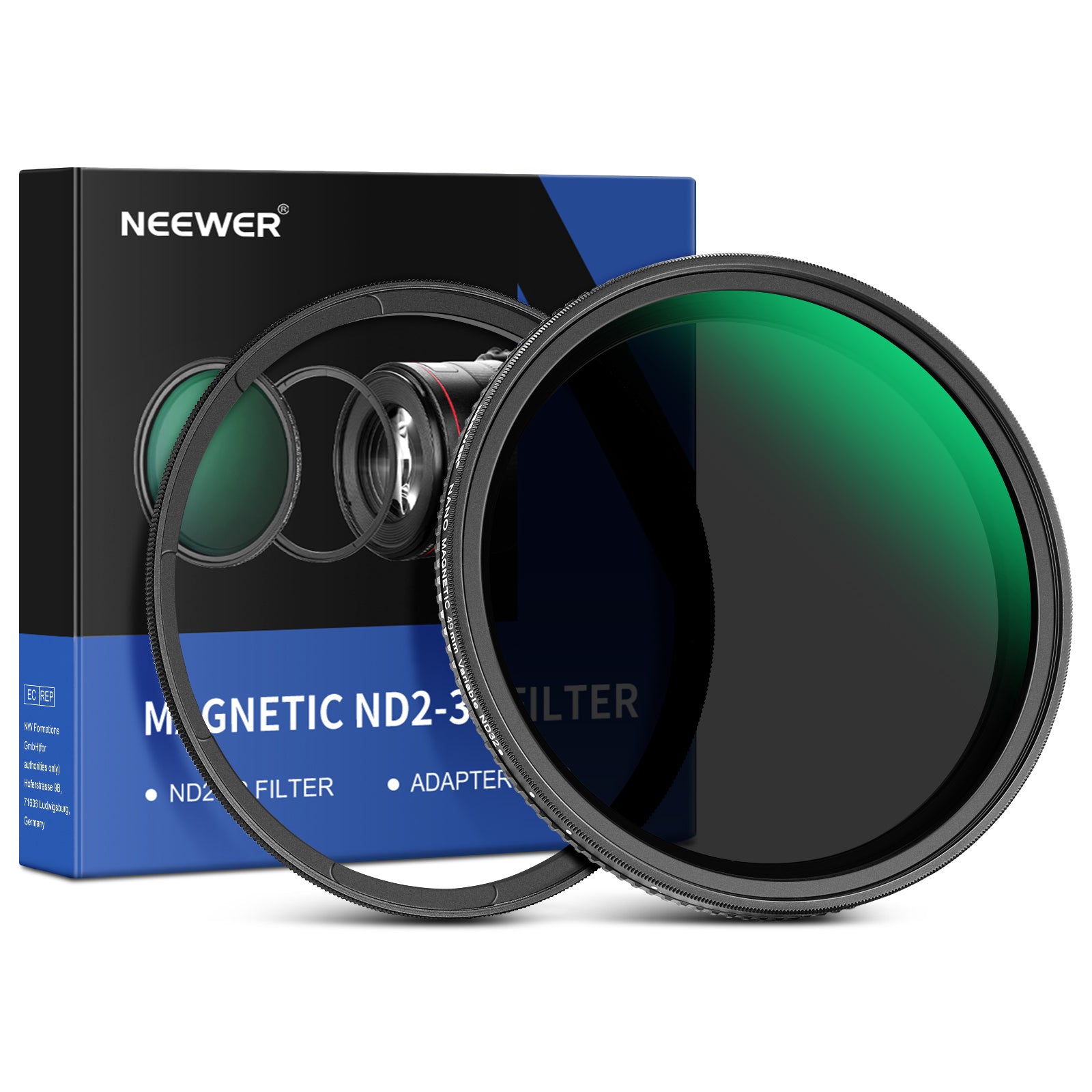 NEEWER ND2 ND32 Magnetic Variable Neutral Density Filter for DSLR & Mirrorless Cameras - Perfect for Photography, Videography, and Outdoor Shooting