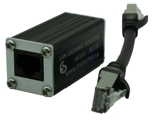 EverStar MI-310 Metallic Ethernet Galvanic Isolator with 6