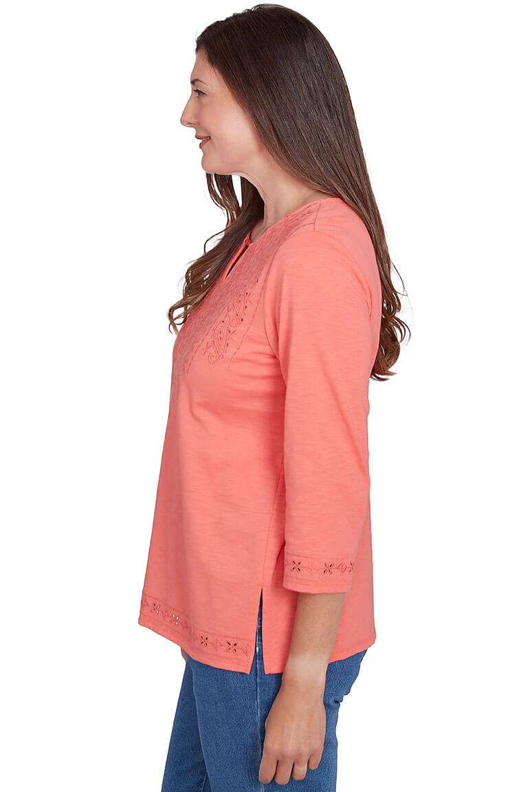 Free Spirit Embroidered Paisley Top for Women - Boho Chic Floral Print Blouse for Casual Wear & Summer Outfits