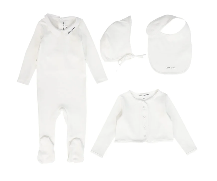 Little Parni Stretchie Cardi & Bonnet Set for Babies (3M-18M) - Soft Knit Cardigan and Hat Outfit for Newborns, Infants & Toddlers - Perfect for Photo Shoots, Gifts, and Everyday Wear
