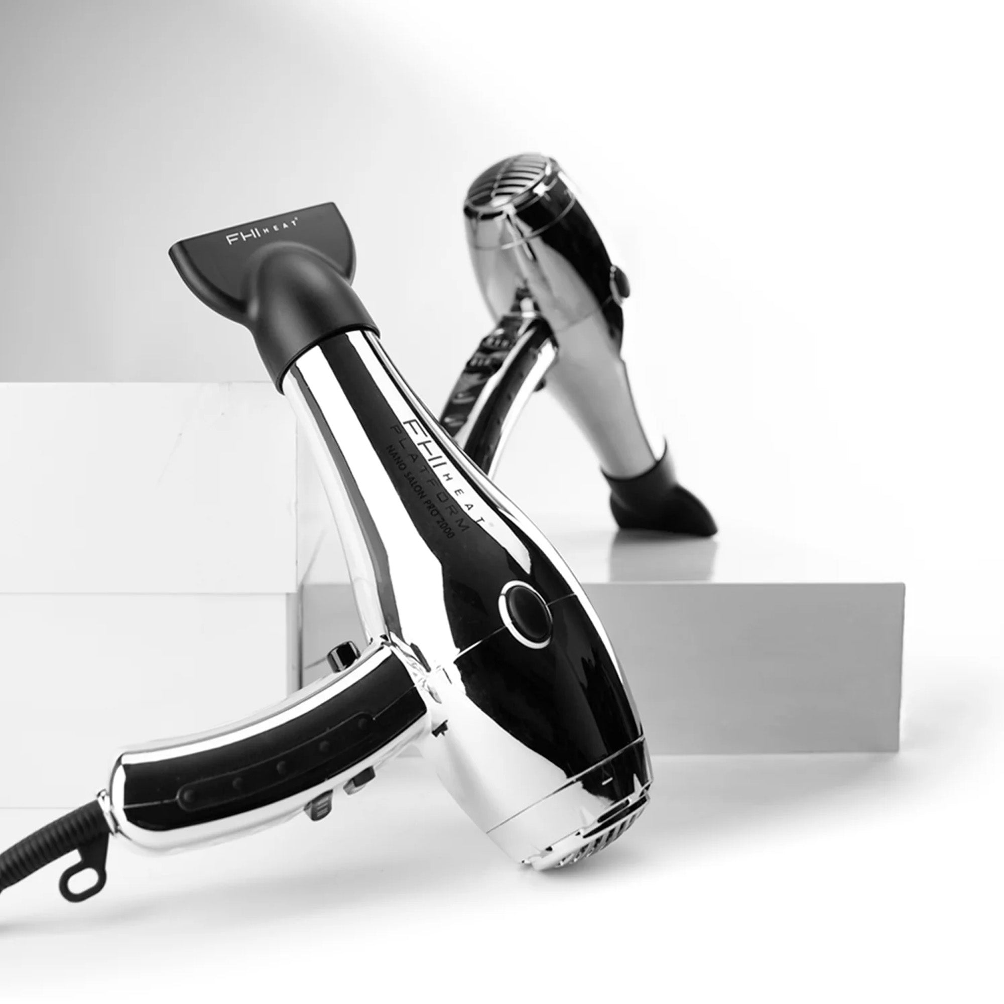 Platform 2000 Nano Power Pro Hair Dryer - Professional Ionic Blow Dryer with Chrome Finish for Salon & Home Use - Perfect for Styling, Frizz Control & Fast Drying