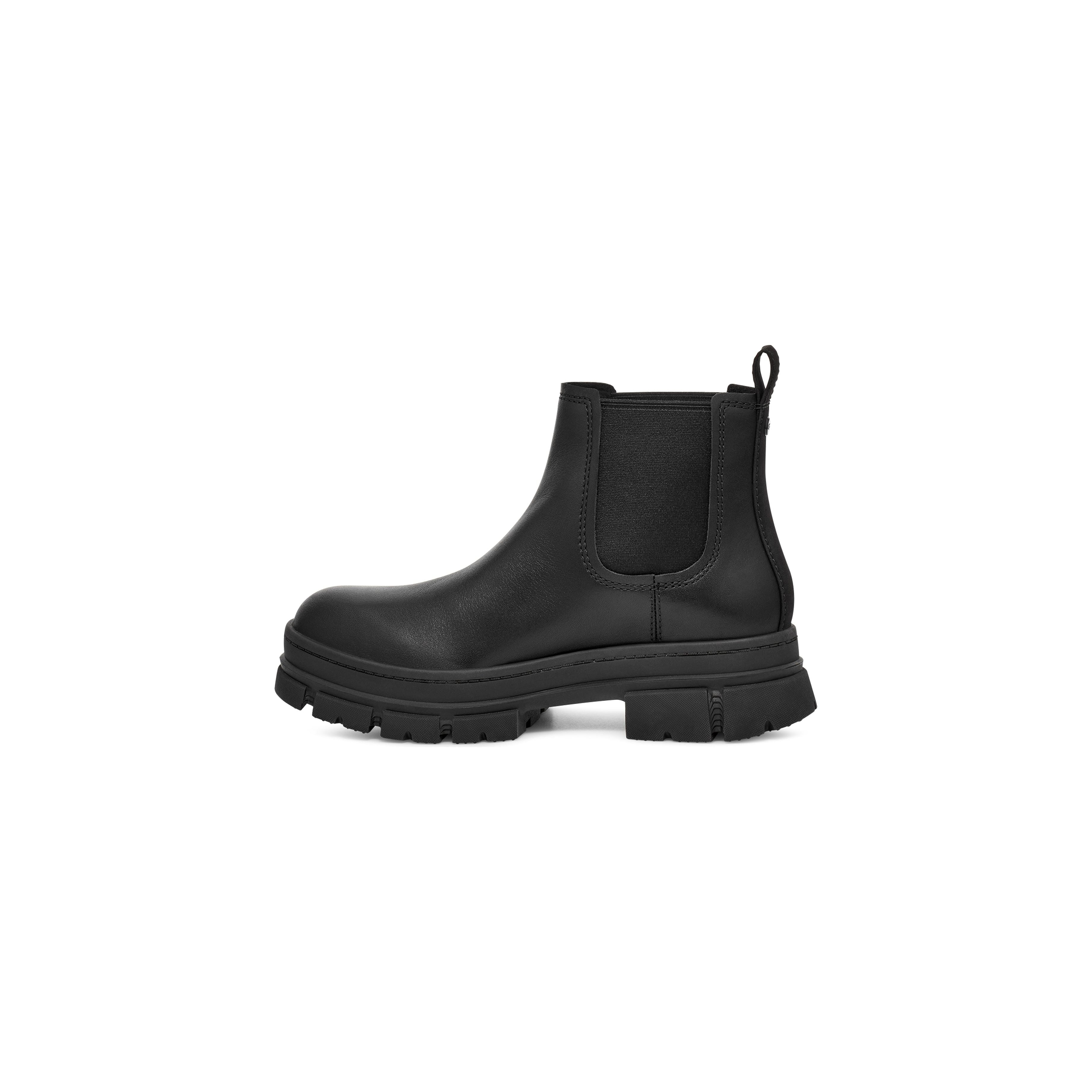 UGG Women's Ashton Chelsea Boots - Black Leather Ankle Boots for Women | Comfortable & Stylish Winter Boots for Casual Outfits & Work
