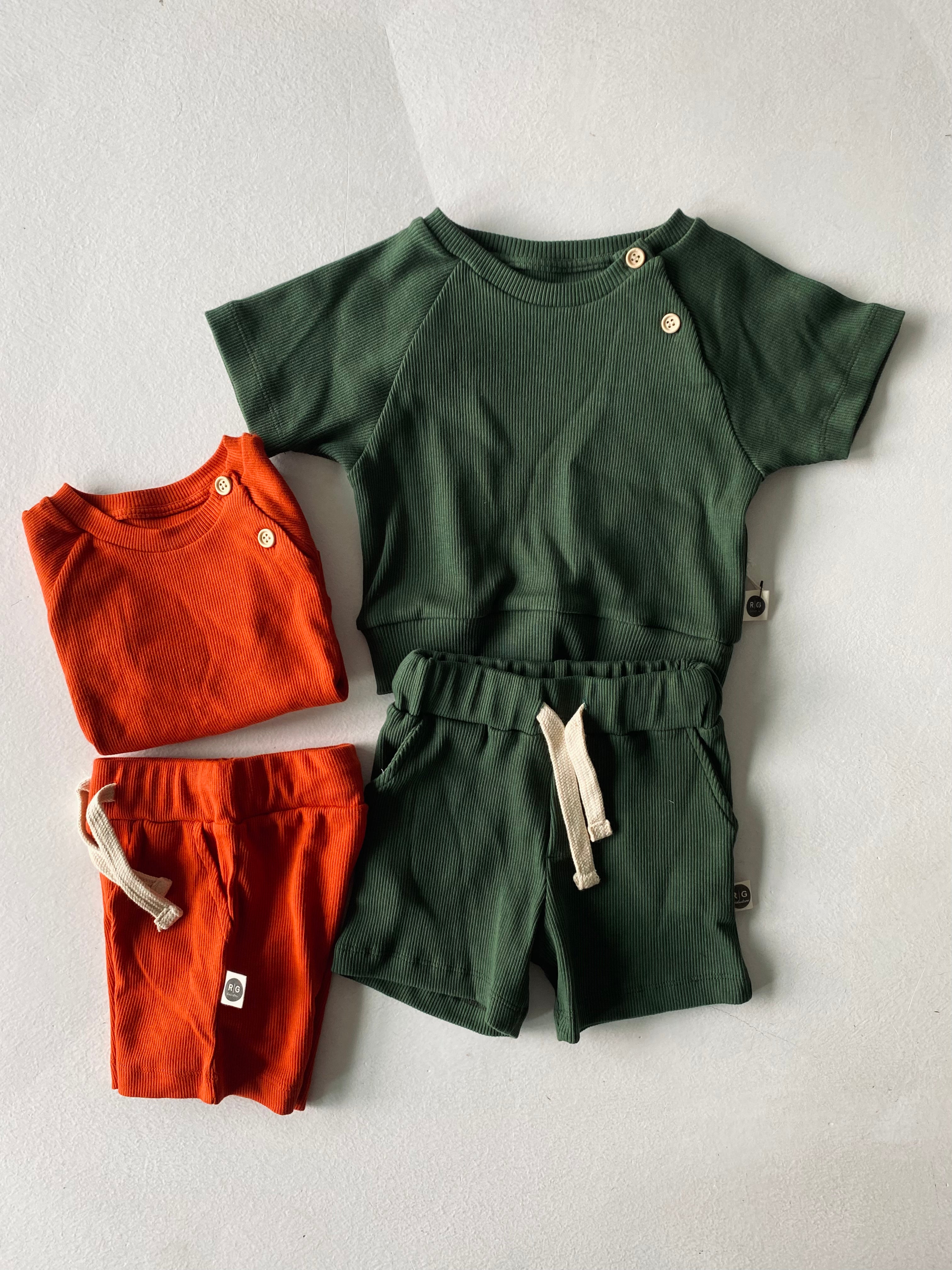 Baby T-Shirt and Shorts Set - Soft Cotton Outfit for Infants & Toddlers - Cute Casual Wear for Playtime, Outings & Family Photos